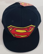 Superman Hat Cap Navy Blue Official DC Very Very Large Warner Bros Adult New