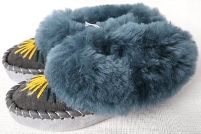 LAMMFELL Warme HAUSSCHUHE NEU,Schaffell/leder Handarbeit (12