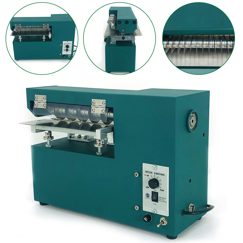 Electric Leather Slitter Equip Leather Cutting Cutter Strap Slitting Machine 90W