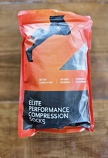 Elite Performance Compression Socks for Women  Men Black 2 Pair Size S/M   E 