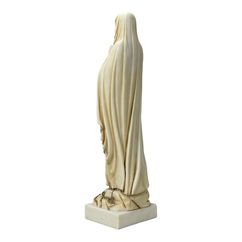 Our Lady Blessed Virgin Mary Greek Cast Marble Statue Sculpture 15.75 in Patina - Picture 4 of 8