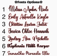 Custom Personalized Vinyl Lettering Name Decal Sticker Car Window Tumbler Flask