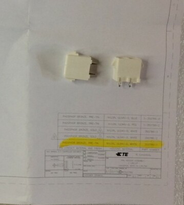 350786-1 AMP CONN HEADER VERT 2POS 6.35MM 24 PIECES