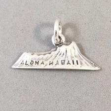 .925 Sterling Silver DIAMOND HEAD CHARM Aloha Hawaii Honolulu Oahu NEW 925 TH14