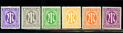 #ad Germany 3N2b 3N8B Mint Never Hinged Allied Occupation Stamps $1.97