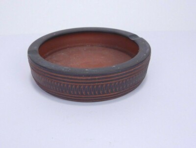 Vintage Raymor Pottery Retro Black Ashtray Bowl Made In Germany Tagged 
