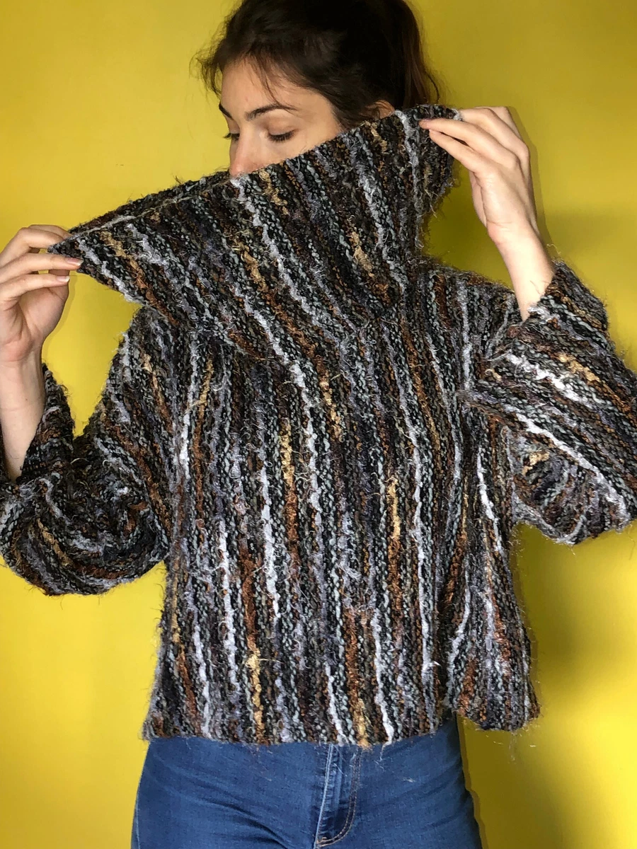 Maglione Donna Casuale A Righe Leggero Maniche A 3/4 - Modello Oversize Con Scollo Rotondo - 3
