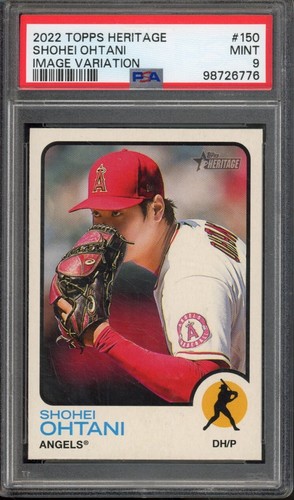 2022 Topps Heritage SHOHEI OHTANI #150 Image Variation SP PSA 9 Angels