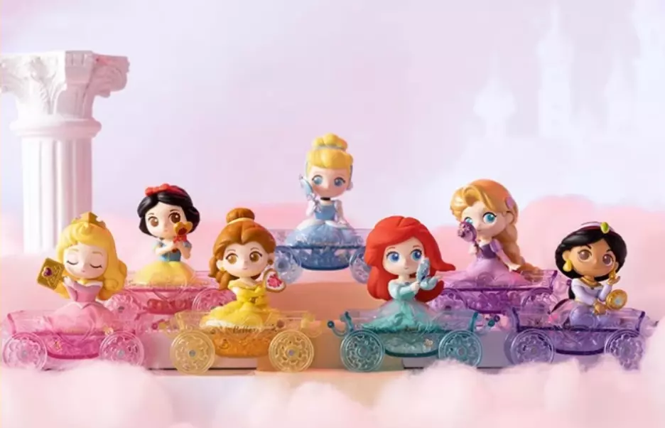 MINISO Disney Princess Diamond Festooned Vehicle Box Confirmed Blind Box  Figure!