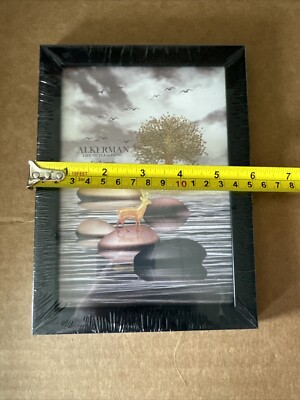 Set of Five Slightly Nicer 5 X 7 Basic Black Wood Frames NEW shipping included