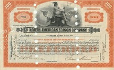 North American Edison Company 100 preferred shares, 16. September 1926