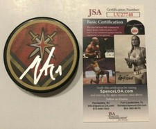 MAX PACIORETTY SIGNED VEGAS GOLDEN KNIGHTS HOCKEY PUCK W/ CASE JSA COA