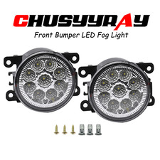 Pair Round Bumper LED Fog Light Left & Right For 2015 2016 2017 Honda Fit