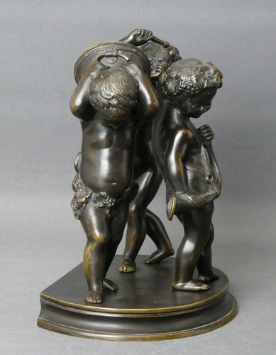 Claude Michel Clodion, 19th Century, Bronze, Children Playing Music, 19.5cm - Picture 5 of 11
