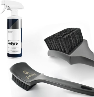 CarPro RETRYE + Rubber Scrubber Tyre Brush - Tyre Wheel Cleaning Set