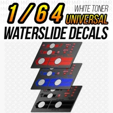 1/64 Scale JDM STRIPES Custom White Toner Universal WaterSlide Decal for Hot