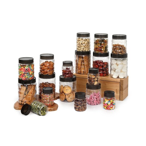 Cello Checkers Plastic PET Canister Set 18 Pieces Clear - 第 5/6 張圖片