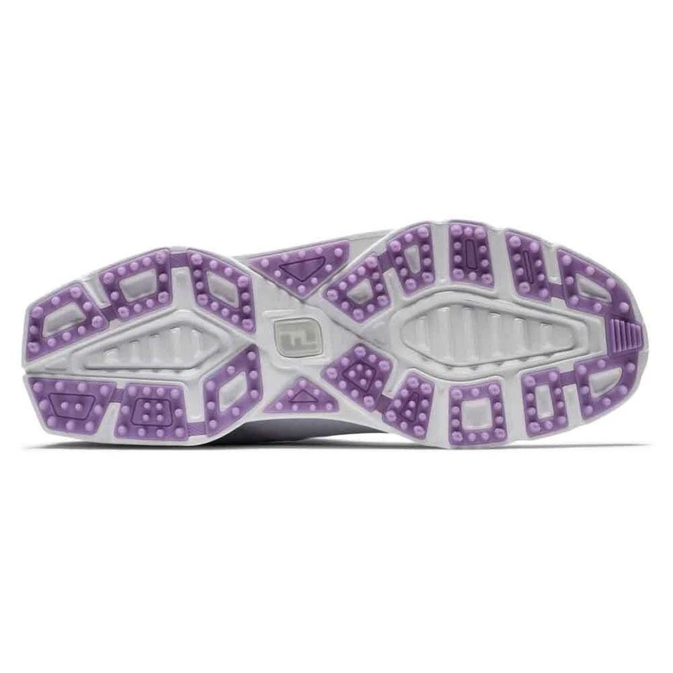 Zapatos de golf FootJoy Pro SL Sport 98146 para mujer - blancos/grises/lilas Foto 2 de 3