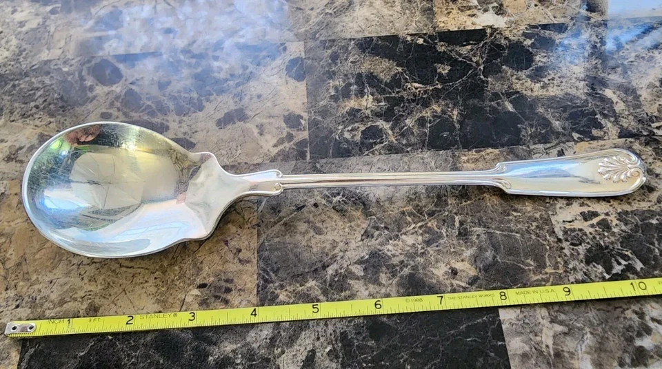 👌CUCHARA PARA SERVIR VINTAGE FRANK M WHITING FINA CHAPADA EN PLATA PATRÓN "10" Foto 3 de 4