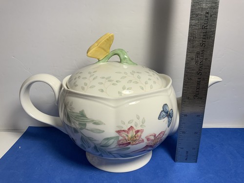 Lenox Butterfly Meadow Teapot And Cups 46oz NEW - Picture 4 of 8