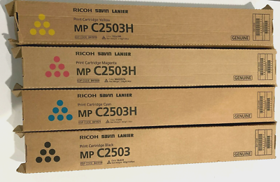 Ricoh MP C2503H 841918 19 20 21 Toner Set CMYK For MP C2503