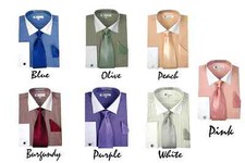 Men's Fashion shirt ,55  Cotton 45 Poly Two Tone Colors Sleeves Cuff SG17