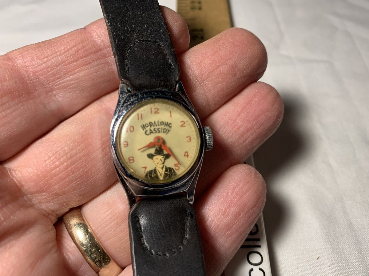 1950's Watch Hopalong Cassidy Good Luck From Hoppy Works US Time