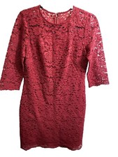 Lauren Ralph Lauren Red Lace Dress Lined Size 6 Beautiful