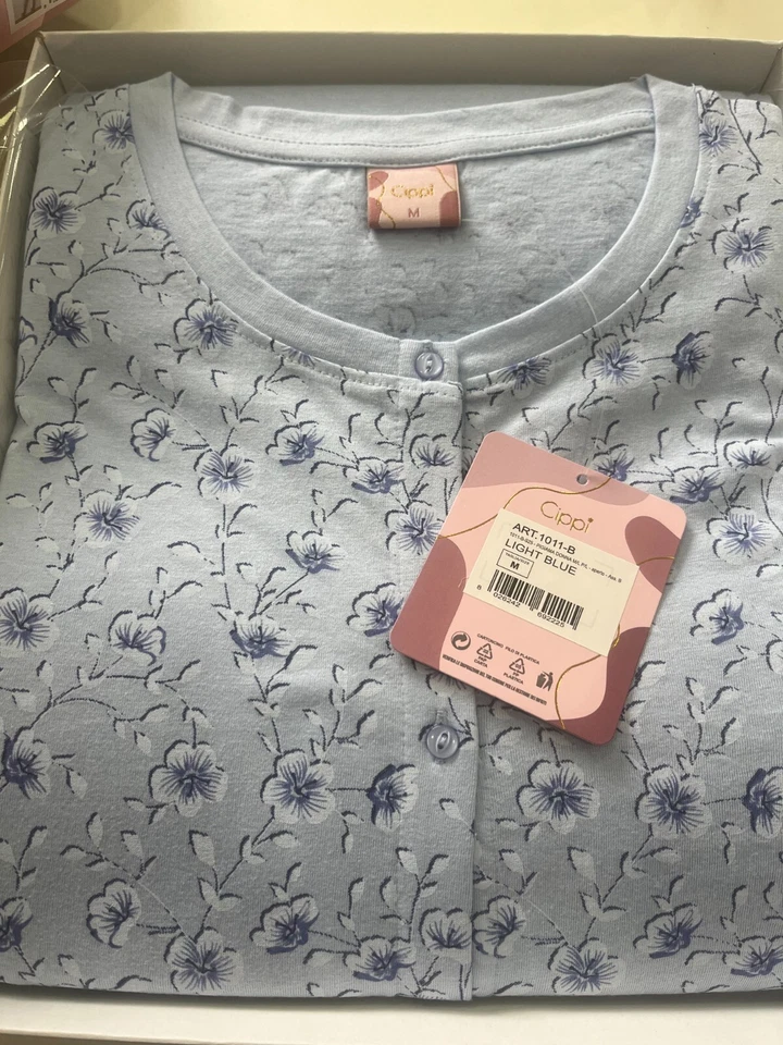 Pigiama donna "Cippi" in cotone aperto davanti - Immagine 2 di 4