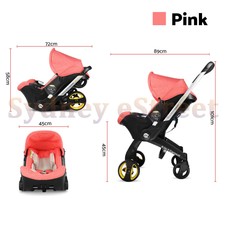 doona infant car seat stroller with base blush pink