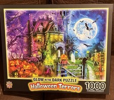 MasterPieces 1000 Piece Jigsaw Puzzle Halloween Terrors- glow-in-dark NEW SEALED