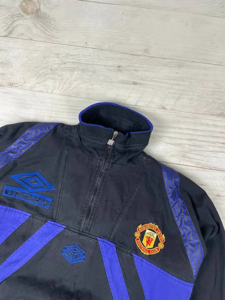Vintage Umbro Manchester United 1996 1997 1/4 Zip Drill Top Men