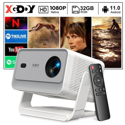 XGODY Smart Video Beamer Full hd 4K Projektor WiFi Android TV Autofokus HDMI USB