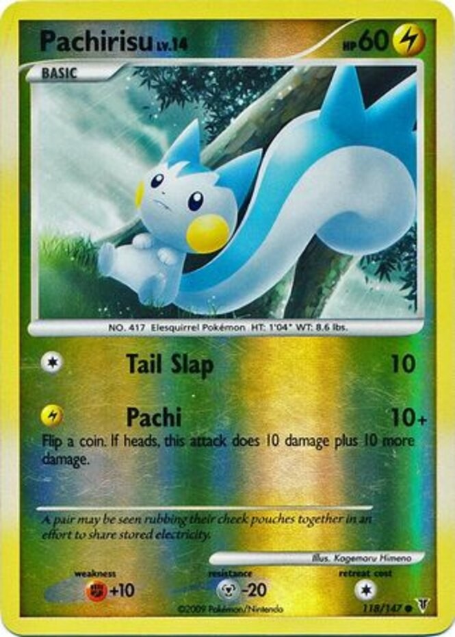 Moderate Play x 1 Pachirisu - 118/147 - Common - Reverse Holo Supreme Victors