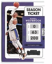 2021-22 Panini Contenders #52 Russell Westbrook Los Angeles Lakers
