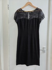 Wallis - Size 12 - bodycon - lace top panel - little black dress