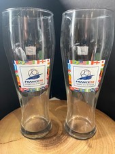France 98 World Cup Pint Glasses – Pair – Football Collectible Barware
