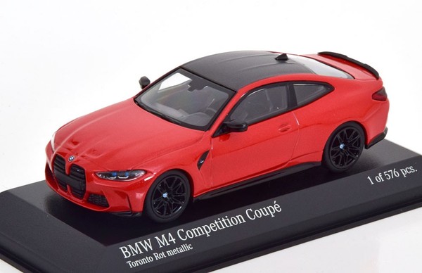 1:43 Minichamps Bmw M4 Competition Coupé 2020 Lightred-Metallic-image