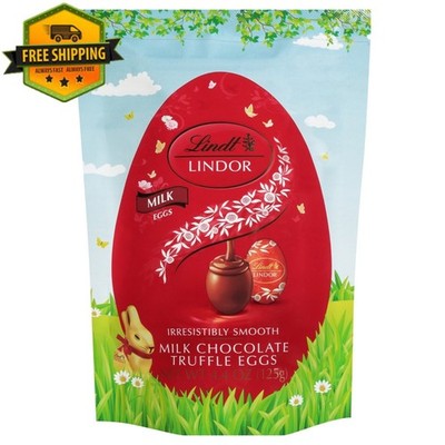 Lindt Lindor Milk Chocolate Truffle Easter Eggs Candy, 4.4 oz Pack (1 Count)