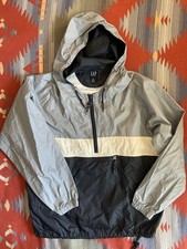 Chaqueta GAP Vintage Años 90 Colorblock Con Capucha Nylon Anorak Popover Talla M
