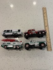 Nice Lot of 4 Hess Trucks Light Up Tested Free Ship in USA Needs New Batteries