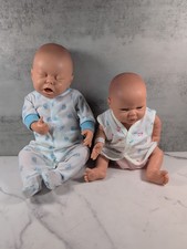 Vintage Berjusa Realistic Infant Baby Boy Doll Lot of 2 Anatomically Correct