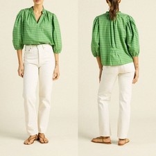 TROVATA Orly Blouse Green Medallion M $268