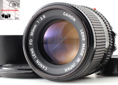 [Near MINT-  w/ Hood] Canon New FD NFD 100mm f2.8 MF Telephoto Lens Tested JAPAN
