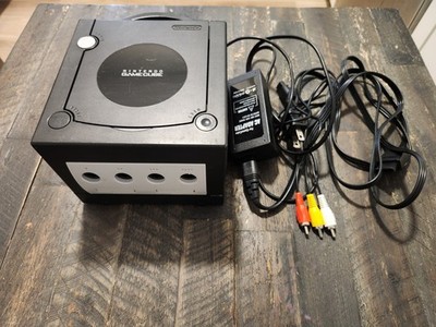 Nintendo GameCube Console Jet Black DOL-101 w/ OEM Power & AV Cables Tested...