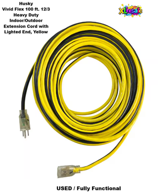 #ad #ad Husky VividFlex 100 ft. 12 3 Heavy Duty Indoor Outdoor Extension Cord with Light $67.49