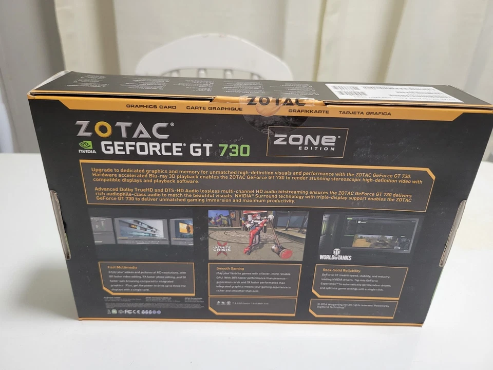 2014 Zotac GeForce GT 730 4GB Zone Edition Low Profile Passive- Graphics Card - Image 3 of 4