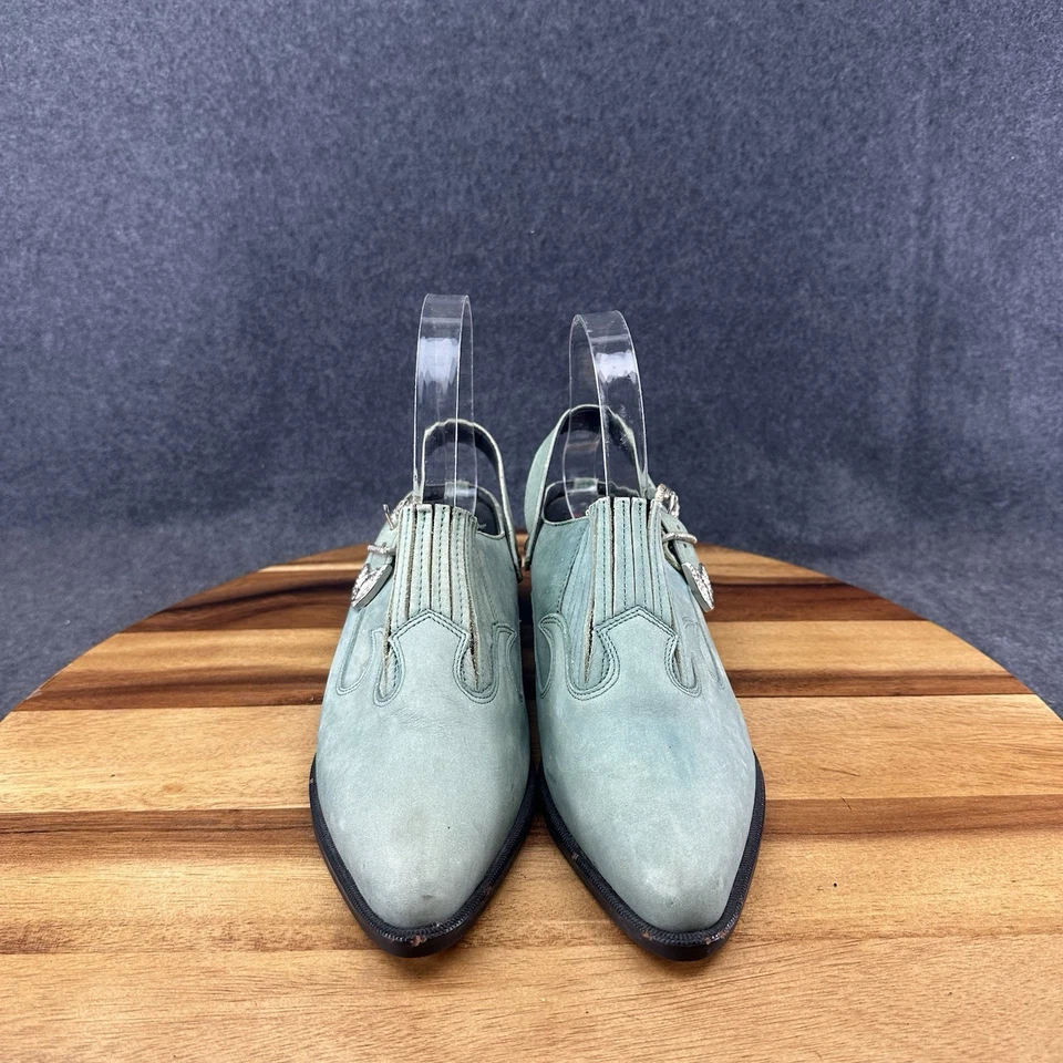 Zuecos para zapatos Western Mules de cuero verde Dingo 2402 para mujer talla 7 Foto 3 de 4