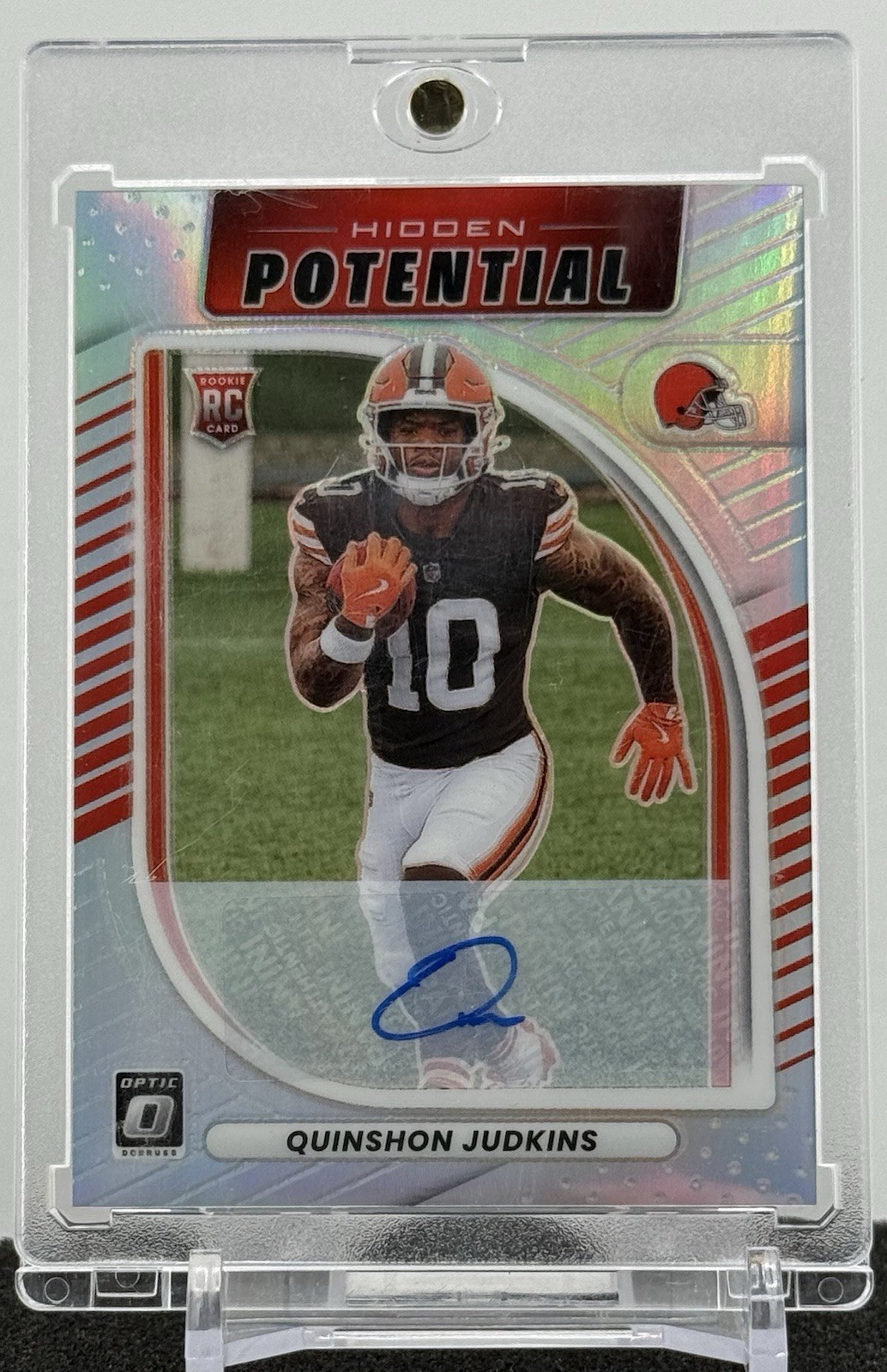 2025 Donruss Optic Hidden Potential Quinshon Judkins Prizm Auto /199 Browns