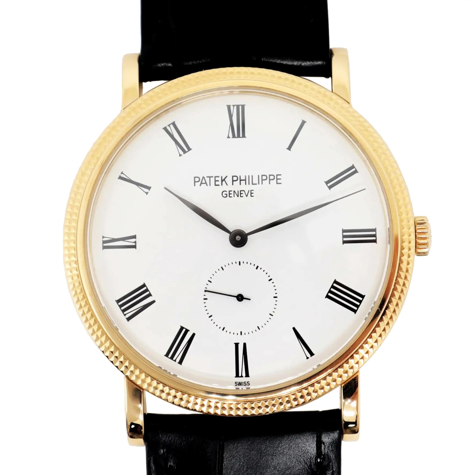2010s Patek Philippe 5119J-001 Calatrava 36mm 18K Yellow Gold White Dial Watch